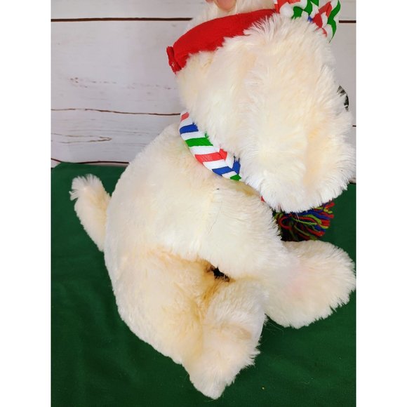 Dan Dee Winter Hat & Scarf Puppy Dog 13" SOFT Plush Stuffed‎ Animal Toy - Picture 2 of 7